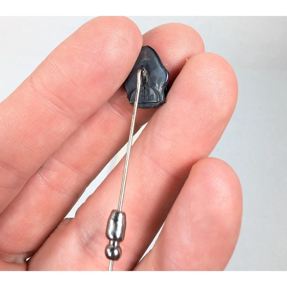 Vintage‎ Sterling Silver Stick Pin Fisherman Head Mystic Seaport Museum